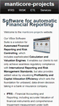 Mobile Screenshot of manticore-projects.com