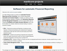 Tablet Screenshot of manticore-projects.com